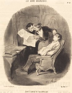 Når avisen er for interessant af Honoré Daumier