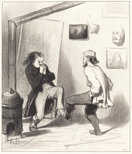 Da vi brændte hans sidste staffeli! af Honoré Daumier