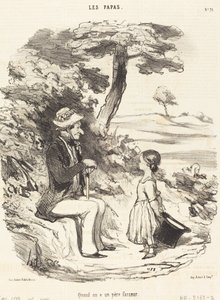 Når man har en sjov far af Honoré Daumier