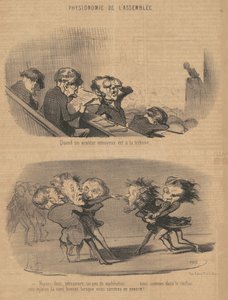 Når en kedelig taler er på podiet af Honoré Daumier
