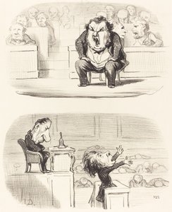Når en kedelig taler indtager talerstolen af Honoré Daumier
