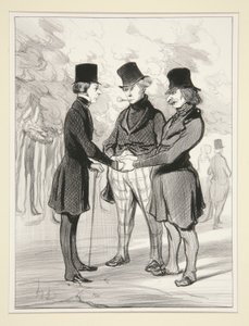Hvilket glædeligt møde af Honoré Daumier