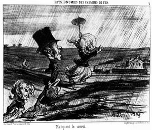 Jernbanefysiognomier. Mangler konvojen: serie af tegnefilm om jernbanerne i Honore Daumier (1808-1879). “Charivari” af Honoré Daumier