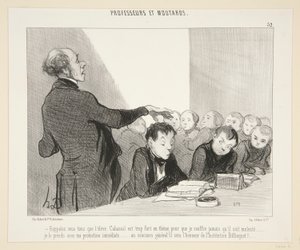 Husk alt det, eleven Cabussol.. - #32 af Professorer og Moutards af Honoré Daumier
