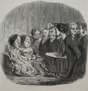 Rapping Spirits, 1851. af Honoré Daumier