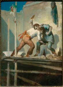 Knusende murere af Honoré Daumier