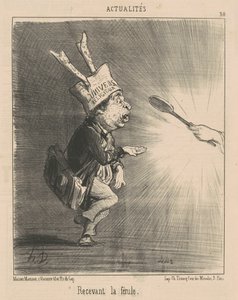 Modtagelse af ferrul af Honoré Daumier