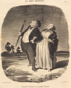 Mislykket søgning efter planeten Leverrier af Honoré Daumier
