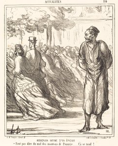 Intim afspejling af en købmand af Honoré Daumier