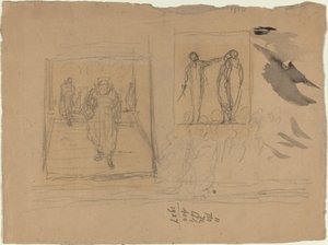 Scene i et Retfærdighedspalads af Honoré Daumier