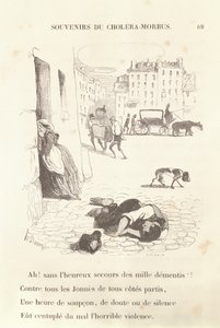 Souvenirs fra Choléra-Morbus, 1840 af Honoré Daumier