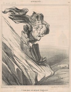 Efter at have stået på en farlig skråning af Honoré Daumier