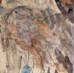 Studie af en advokat; Etude d "un Avocat; Ære Daumier af Honoré Daumier