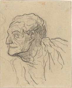 Studie af en mand af Honoré Daumier
