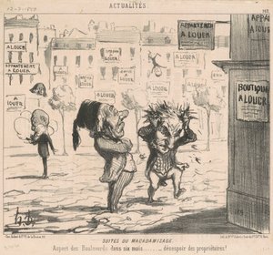 Efterdønning af makadamisering af Honoré Daumier