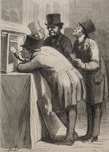Auktionslokalet: Amatøren. af Honoré Daumier