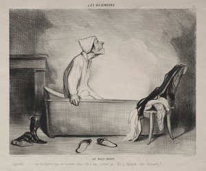 The Bathers, tavle 12: The Hot Bath, 28. oktober 1839. af Honoré Daumier