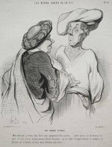 Livets smukke dage, plade 30: An Indian Custom, 1844. af Honoré Daumier