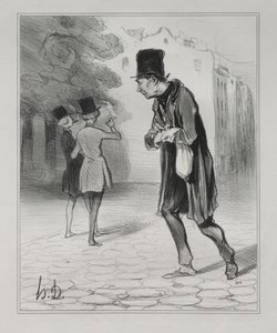The Bohemians of Paris, plade 4: The Collector of Cigar Stubs, 5. december 1841. af Honoré Daumier