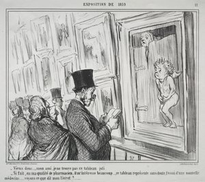 Udstillingen 1859 (plade 11): Kom her, min ven, jeg finder ikke dette maleri smukt af Honoré Daumier