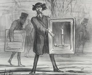 Udstillingen af 1859 plade 1: De har nægtet dette, Ignoramuserne!, 1859. af Honoré Daumier