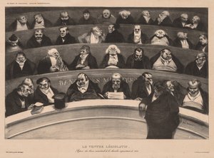 Månedsforeningen (plade 18): Den lovgivende mave af Honoré Daumier
