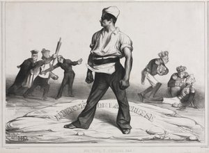 Månedsforeningen (plade 20): Bland dig ikke i det! af Honoré Daumier