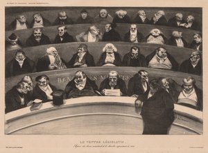 Månedsforeningens plade 18: The Legislative Belly, 1834. af Honoré Daumier