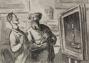 Malerne: En realist finder altid en anden realist til at beundre ham. af Honoré Daumier
