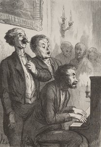 Sangerne: Sangerne i Salonen af Honoré Daumier