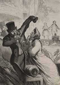 Teatret: Den sidste scene. af Honoré Daumier