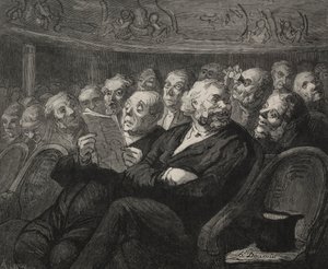 Teatret: Orkestergraven. af Honoré Daumier