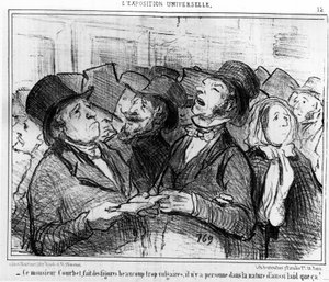 Denne herre Courbet, laver alt for vulgære figurer, der er ingen i naturen, der er så grim! “Charivari” af Honoré Daumier