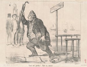 Alt er tabt! Til kassen af Honoré Daumier