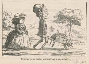 Alt er ikke rosenrødt i landbruget... af Honoré Daumier