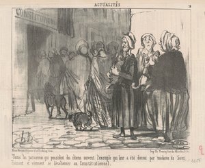 Alle pariserne, der ejer hunde... af Honoré Daumier