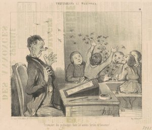 Lærernes triste skæbne... af Honoré Daumier
