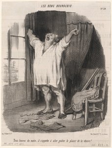 Klokken tre om morgenen... af Honoré Daumier