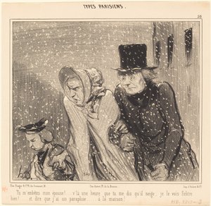 Du generer mig, min kone!... her er en time... af Honoré Daumier