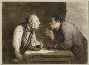 To drikker, ca. 1857-69 af Honoré Daumier