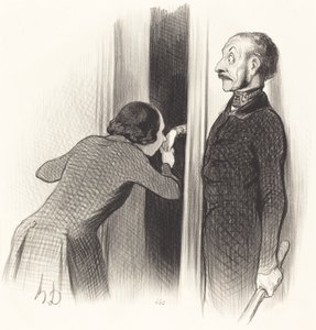 En meget glad elsker af Honoré Daumier