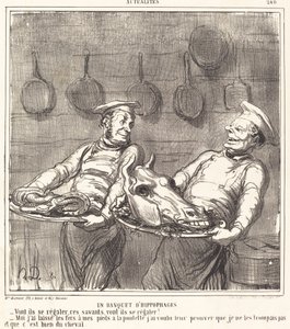 En banket af hestespisere af Honoré Daumier