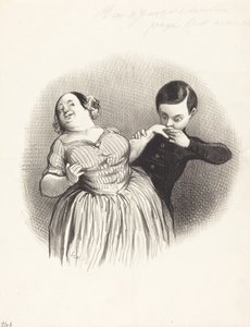 En galant begyndelse af Honoré Daumier