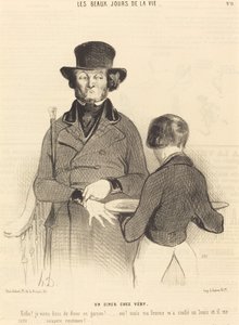 En middag på Very af Honoré Daumier