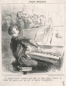 En herre, der vil bevise, at han kan... af Honoré Daumier