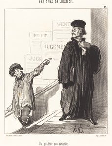 En utilfreds sagsøger af Honoré Daumier