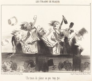 Et lysttog, der er lidt for muntert af Honoré Daumier