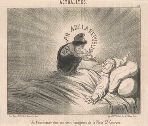 Et mareridt af en ... Bourgeois af Place St. Georges af Honoré Daumier