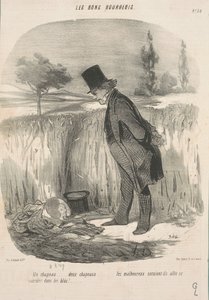 En hat... to hatte... den uheldige... af Honoré Daumier