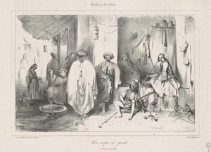Et vagthus malet af Decamps af Honoré Daumier